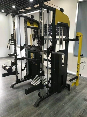 Q235 A Steel Tube Multi Functional Fitness Smith Machine OEM ODM