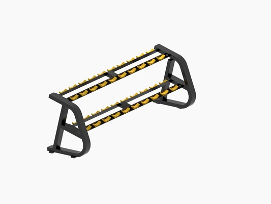Steel Tube 3 Tier Fitness Dumbbell Rack For Gym Loading 200kgs
