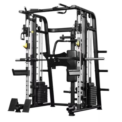 Powder Coating Gym Fitness Equipment Multi Functional Smith Weight Stack Trainer