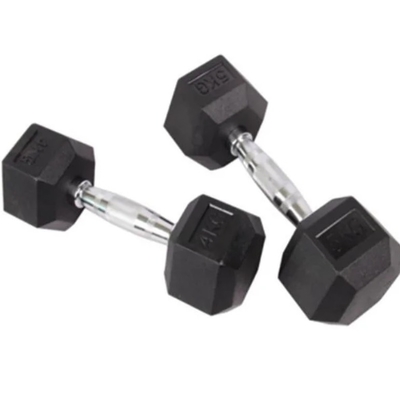 Free Weight Rubber Hex Dumbbell Cross Fitness Dumbbell Gym Equipment