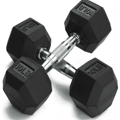 Free Weight Rubber Hex Dumbbell Cross Fitness Dumbbell Gym Equipment